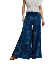 Load image into Gallery viewer, Patches Wide Leg Flare Jeans