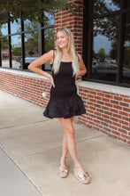 Load image into Gallery viewer, Bubble Hem Black Dress
