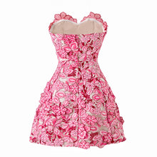 Load image into Gallery viewer, Floral Applique Strapless Dress