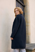 Load image into Gallery viewer, Pearl Trim Long Knit Blazer