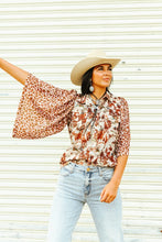 Load image into Gallery viewer, Cowboy Cheetah Print Blouse