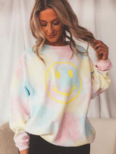 Load image into Gallery viewer, Happy Tie Dye Sweatshirt