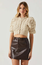 Load image into Gallery viewer, Pearl Embellished Cable Knit Sweater

