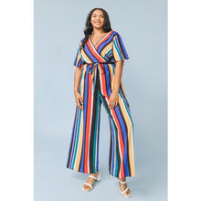 Load image into Gallery viewer, Bold Stripes Jumpsuit Plus
