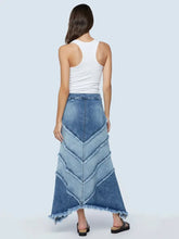 Load image into Gallery viewer, Chevron Denim Midi Skirt
