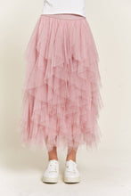 Load image into Gallery viewer, Layered Polka Dot Tulle Midi Skirt
