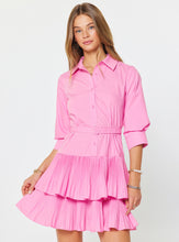 Load image into Gallery viewer, Pretty in Pink Tiered Shirt Dress

