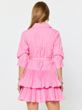 Load image into Gallery viewer, Pretty in Pink Tiered Shirt Dress
