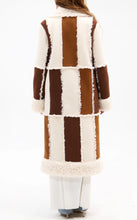 Load image into Gallery viewer, Telluride Faux Fur Patchwork Shearling Coat
