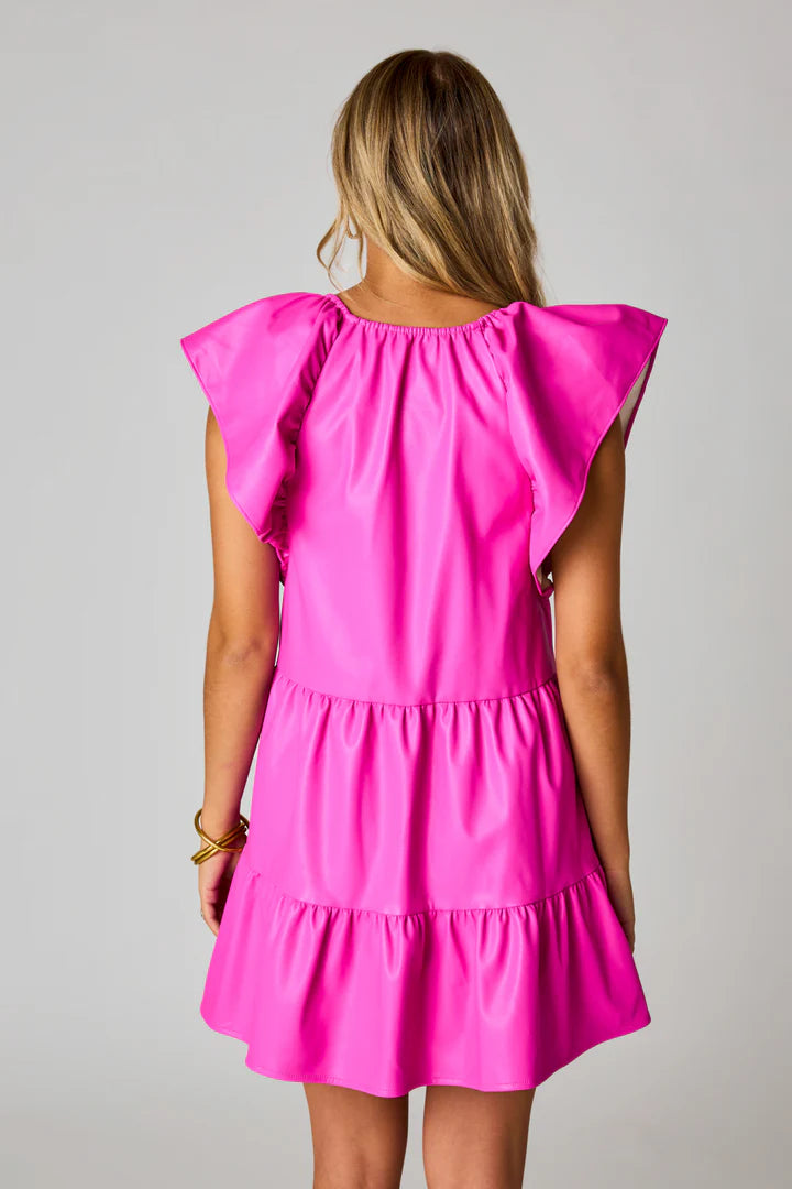 Ronnie Faux Leather Dress Lily Claire Ronnie Faux Leather Dress Lily Claire
