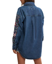 Load image into Gallery viewer, Rainbow Embroidered Denim Shirt
