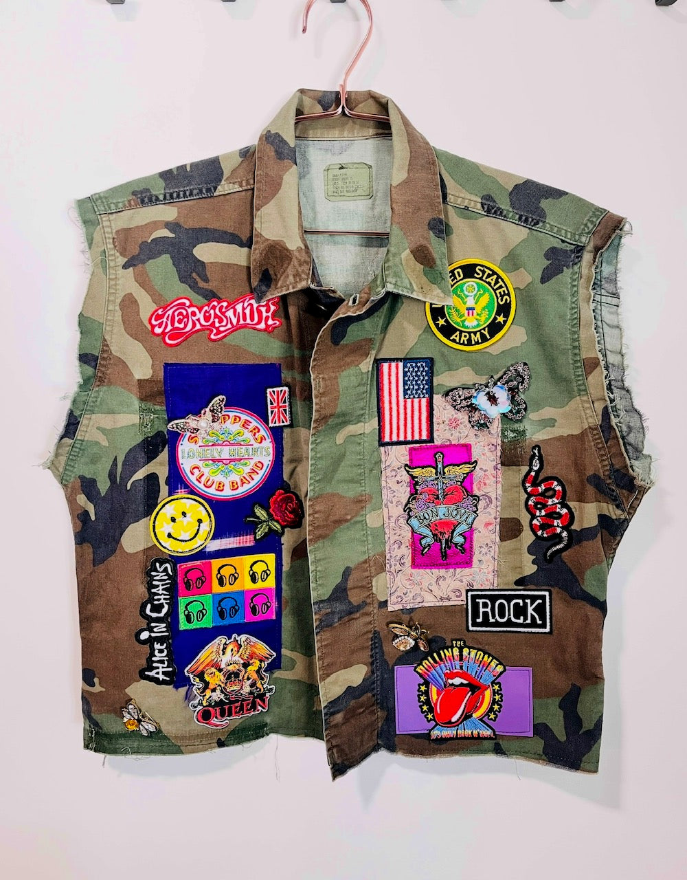Vintage Patch Camo Vest