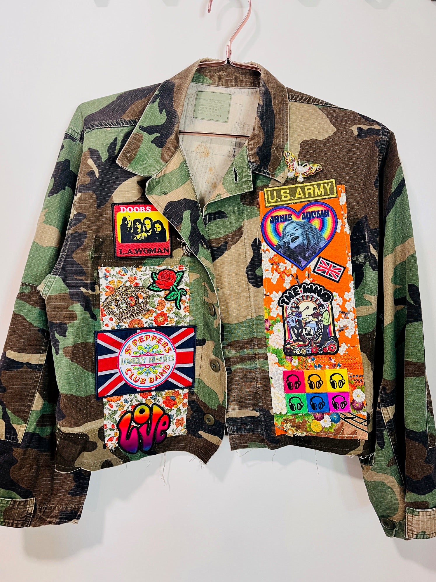 Vintage Camo Patch Jacket Cropped – Lily Claire - Main Image