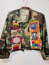 Load image into Gallery viewer, Vintage Camo Patch Jacket - Cropped
