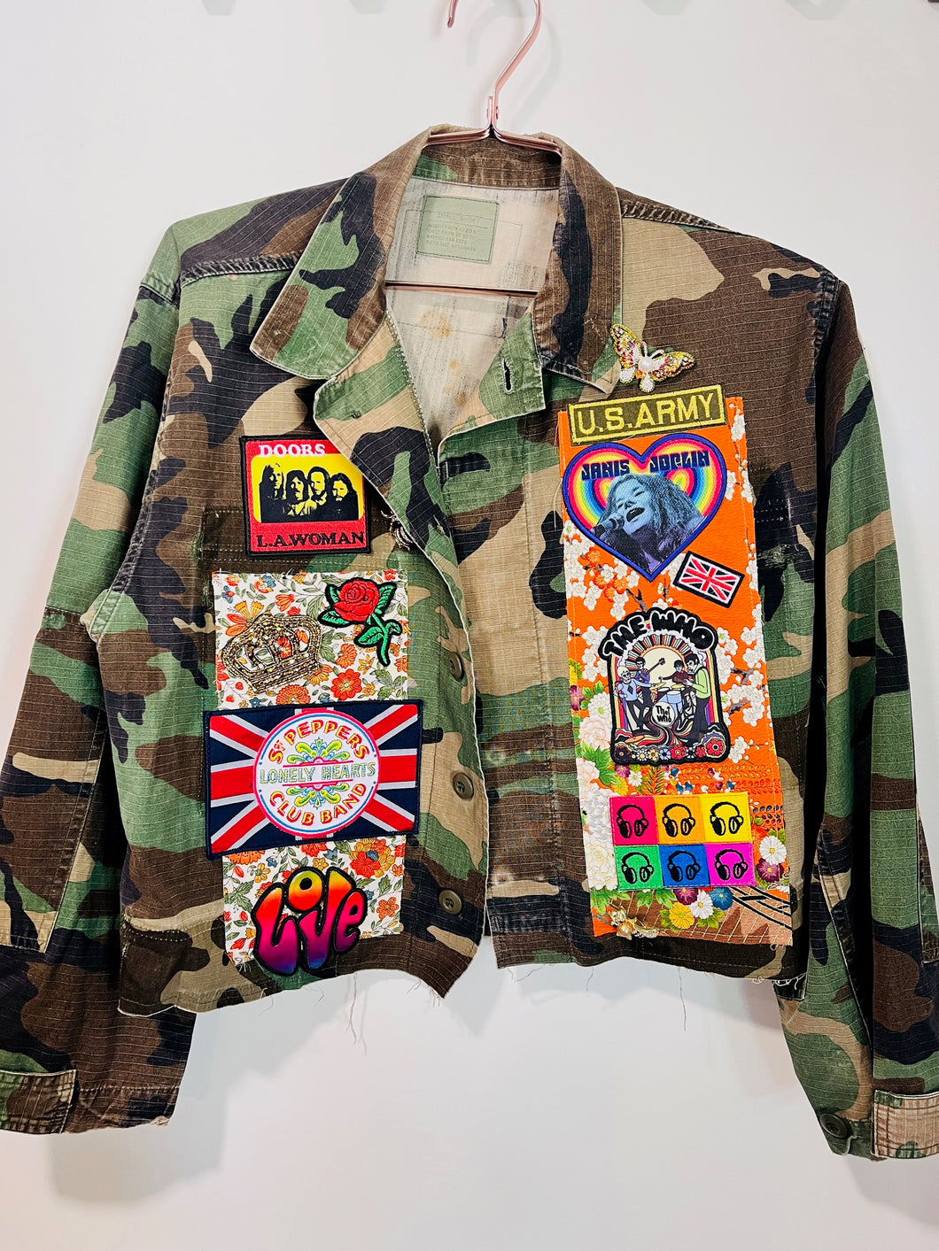 Vintage Camo Patch Jacket - Cropped