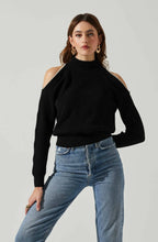 Load image into Gallery viewer, Pearl Embellished Cold Shoulder Sweater
