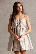 Load image into Gallery viewer, Textured Jacquard Bow Dress
