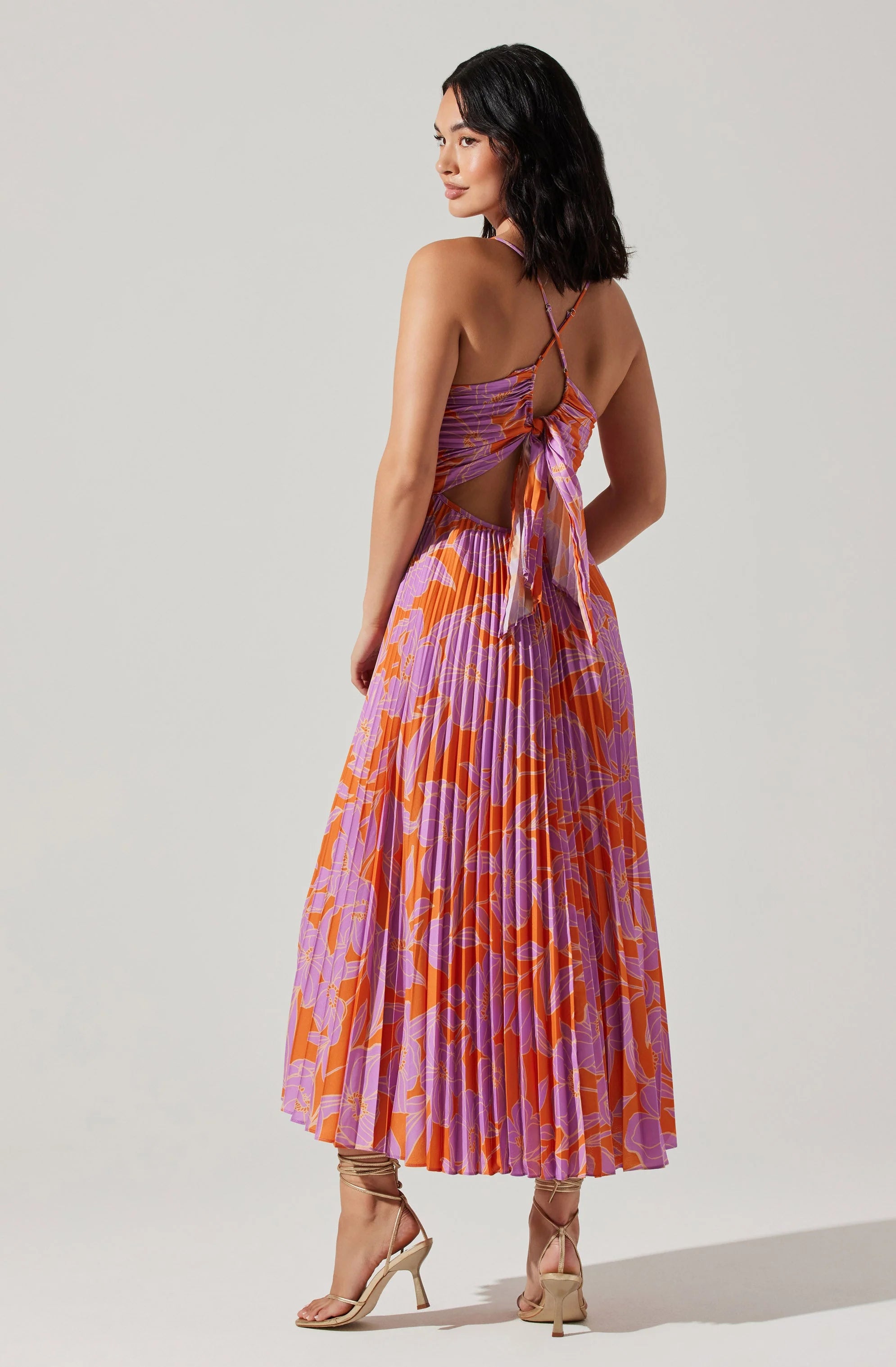 blythe floral plisse midi dress Blythe Pleated Dress – Lily Claire