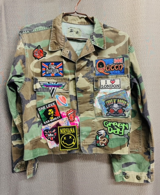 Vintage Camo Patch Jacket - Cropped