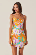 Load image into Gallery viewer, Cerinthe Satin Floral Mini Dress
