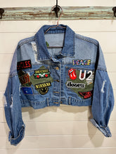 Load image into Gallery viewer, Vintage Denim Patch Jacket - Cropped
