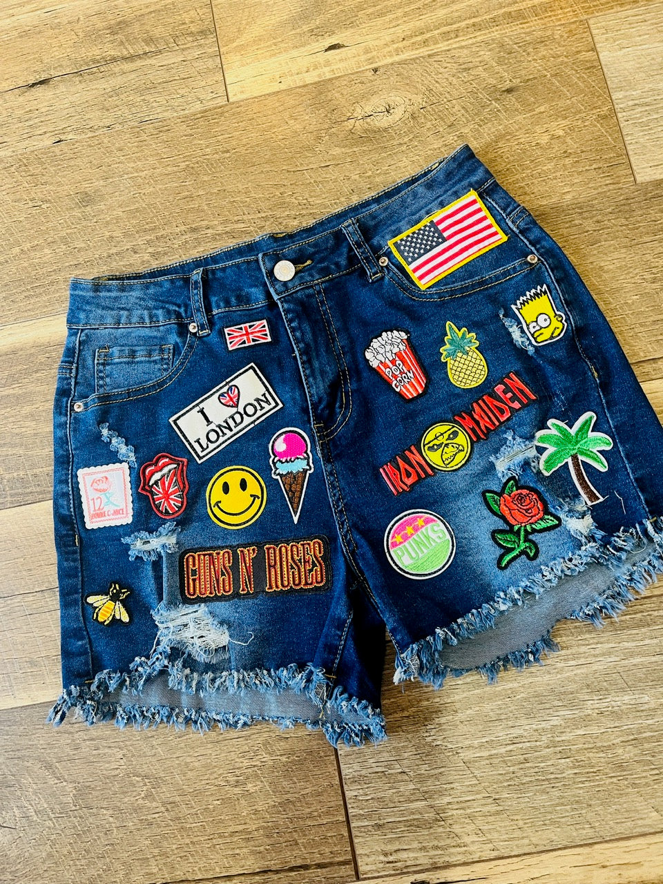 Patch Denim Cutoffs