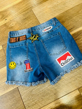 Load image into Gallery viewer, Patch Denim Cutoffs
