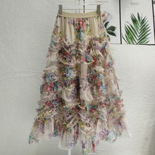 Load image into Gallery viewer, Floral Tulle Skirt
