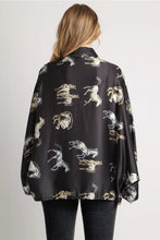 Load image into Gallery viewer, Horse Print Satin Blouse
