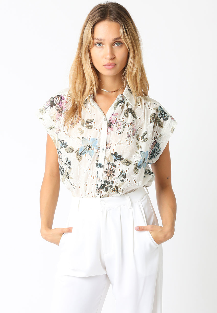 Ivory Lace Floral Top