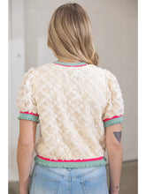 Load image into Gallery viewer, Ivory Textured Lace Top
