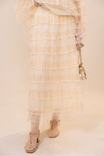 Load image into Gallery viewer, Ivory Tiered Tulle Skirt
