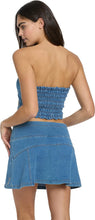 Load image into Gallery viewer, Faux Denim Corset Top
