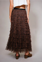 Load image into Gallery viewer, Leopard Tulle Maxi Skirt
