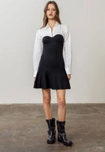 Load image into Gallery viewer, Mixed Media Sweater Dress
