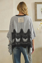 Load image into Gallery viewer, Striped Lace Trim Top
