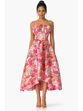 Load image into Gallery viewer, Strapless Jaquard Midi Dress
