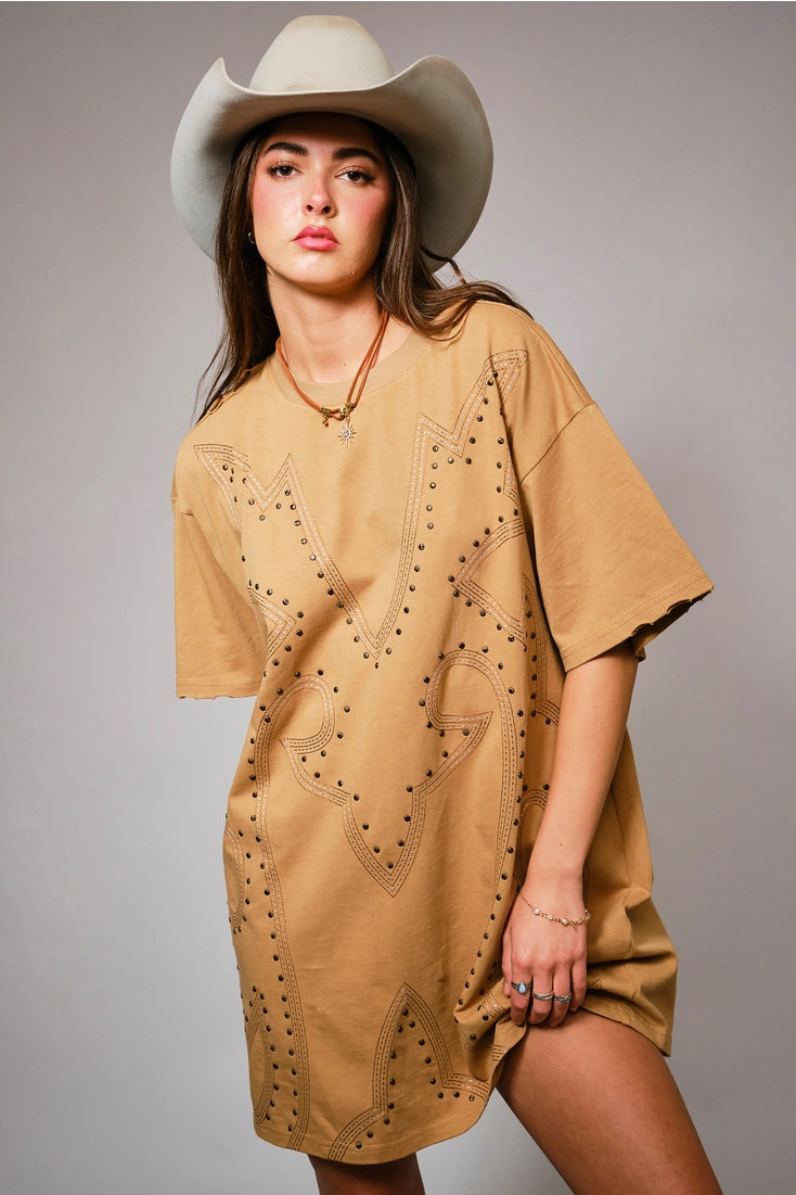 western mini dress ASOS LUXE cotton twill embroidered in blue it allows you to tailor the fit for comfort and style American Eagle Floral Tunic Mini
