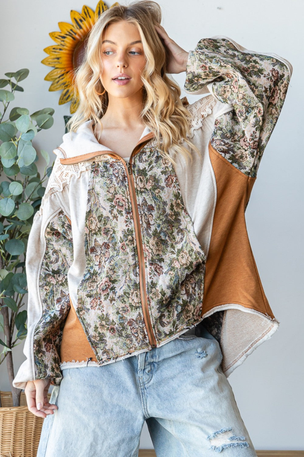Tapestry and Lace Hoodie – Lily Claire