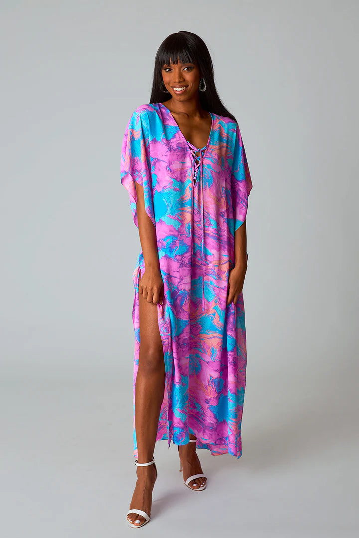 strapless summer dress maxi Sunset Glow Strapless Maxi Beach Dress – Flowy Summer Vacation Dress