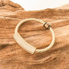 Load image into Gallery viewer, Pave and Metallic Leather Bracelet
