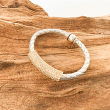 Load image into Gallery viewer, Pave and Metallic Leather Bracelet
