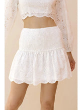Load image into Gallery viewer, Eyelet Mini Skirt
