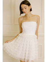 Load image into Gallery viewer, White Tulle Strapless Dress
