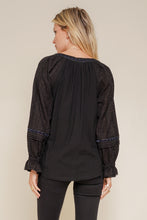 Load image into Gallery viewer, Eyelet Bubble Sleeve Blouse
