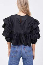 Load image into Gallery viewer, Poplin Ruffled Sleeve Blouse
