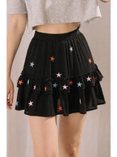 Load image into Gallery viewer, Embroidered Star Ruffle Skirt
