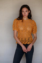 Load image into Gallery viewer, Crochet Puff Sleeve Top
