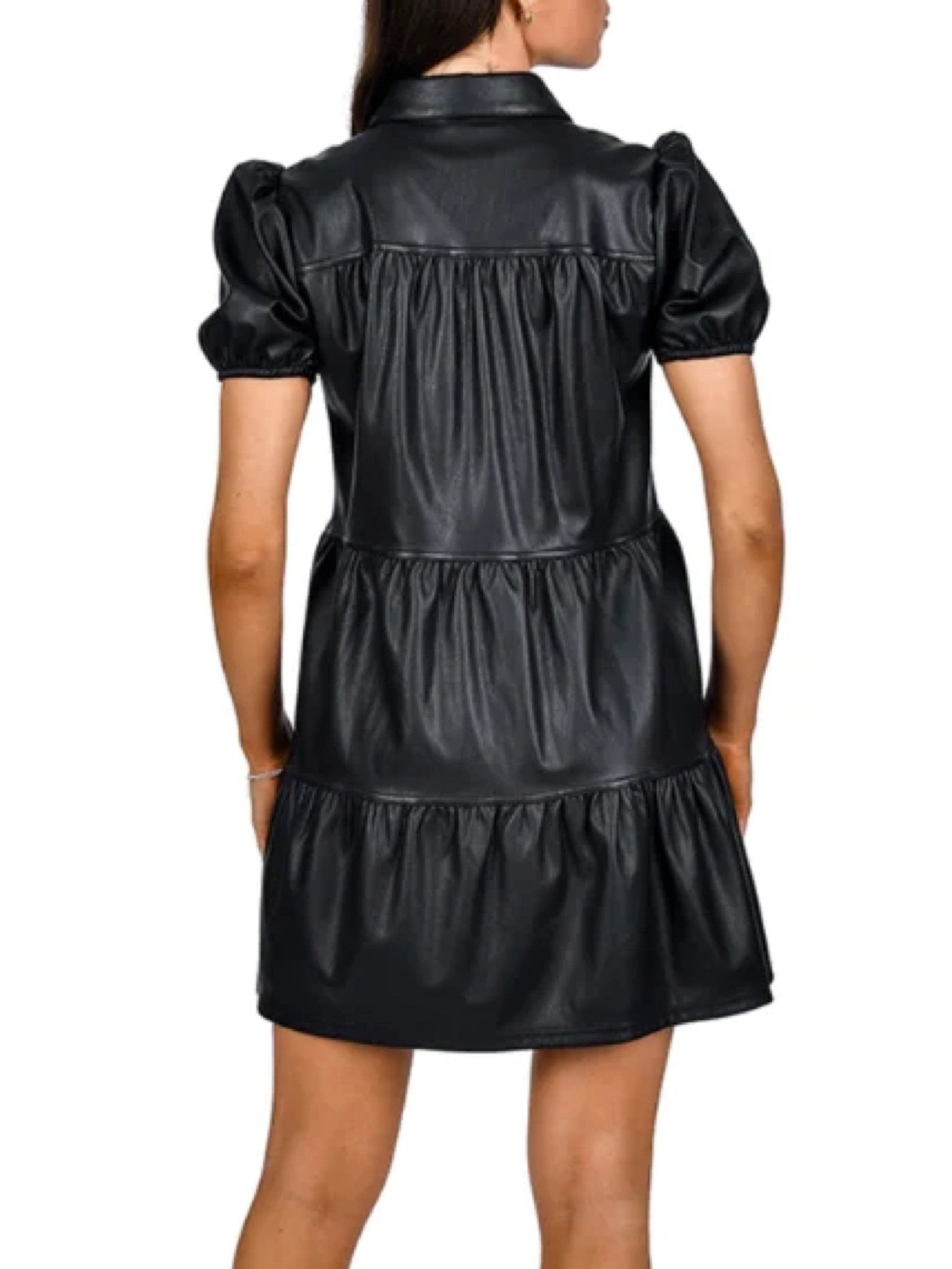 Delaney Vegan Leather Dress – Lily Claire