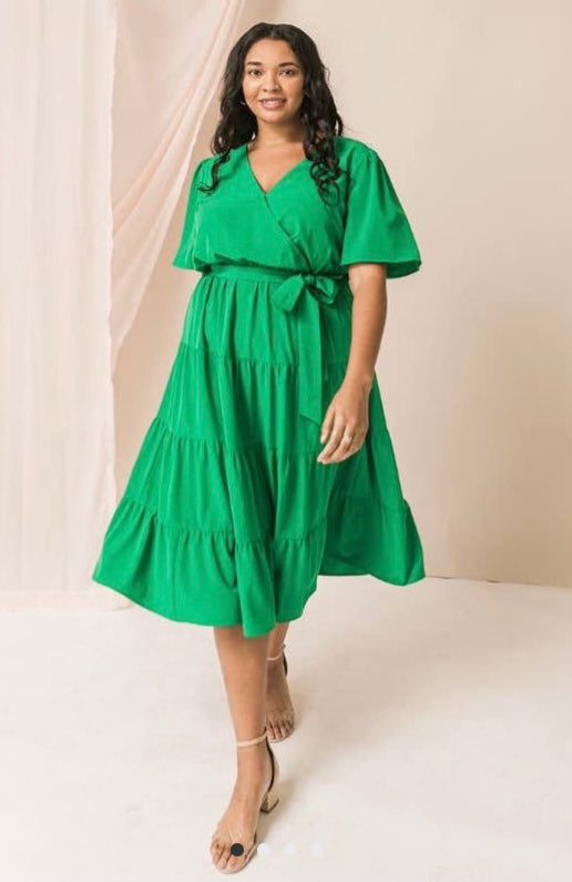 plus tiered midi dress Tiered Midi Dress Plus 3XL